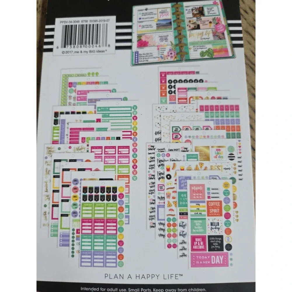The Happy Planner Sticker Books LOT OF 3 New NWT Planner Stickers Happy Planner